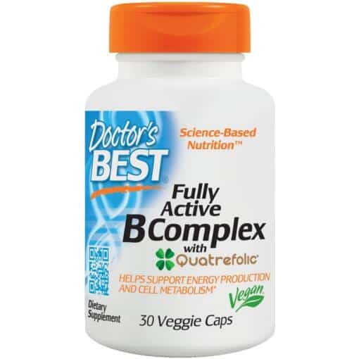 Doctor's Best - Fully Active B-Complex with Quatrefolic- 30 vcaps