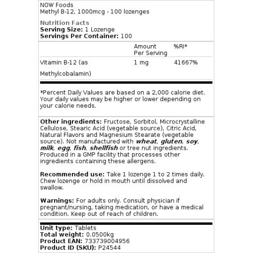 1000mcg - 100 lozenges