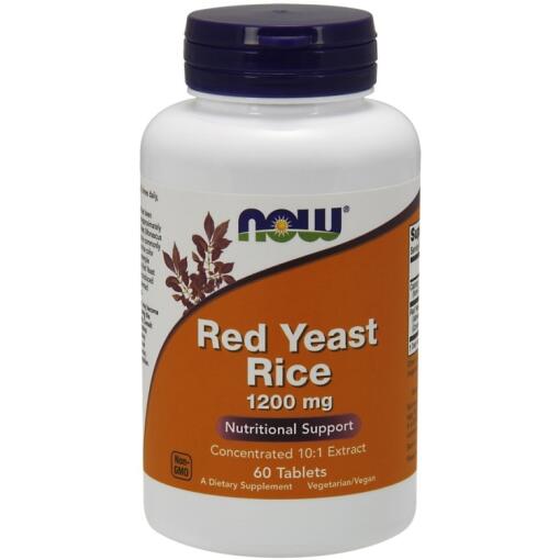 NOW Foods - Red Yeast Rice Concentrated 10:1 Extract 1200mg - 60 tablets