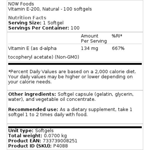 Natural - 100 softgels