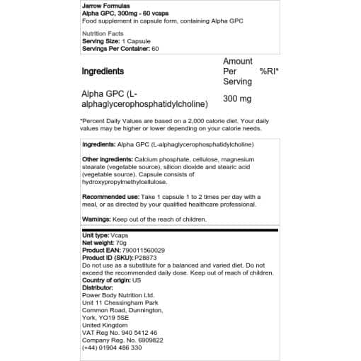 Jarrow Formulas - Alpha GPC