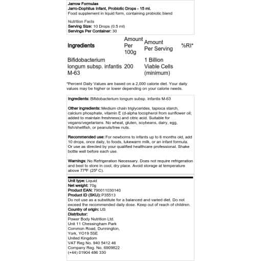 Jarrow Formulas - Jarro-Dophilus Infant
