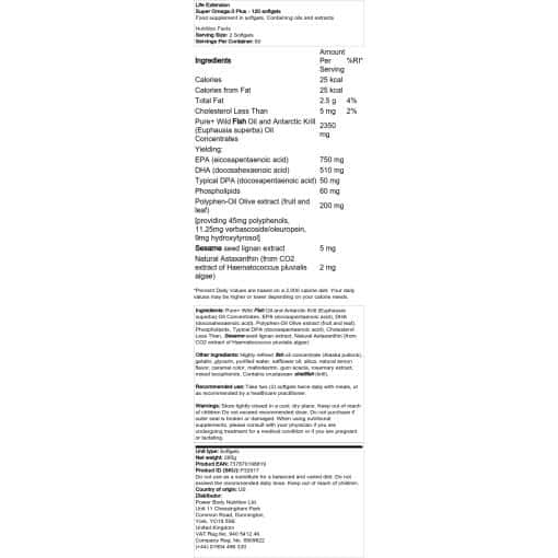 Life Extension - Super Omega-3 Plus - 120 softgels