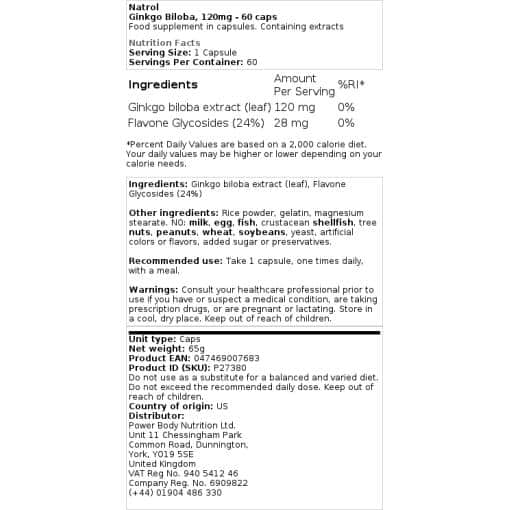 Natrol - Ginkgo Biloba
