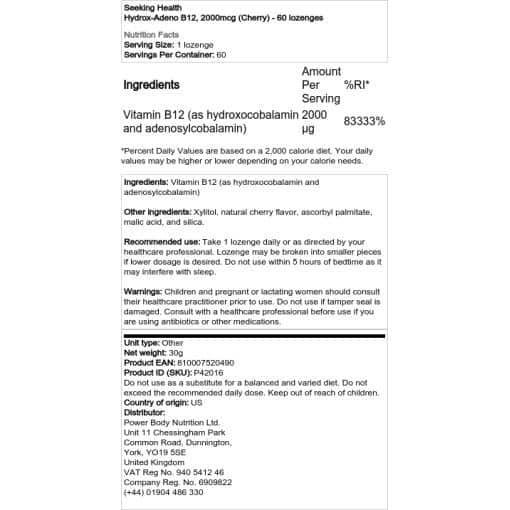 Seeking Health - Hydrox-Adeno B12