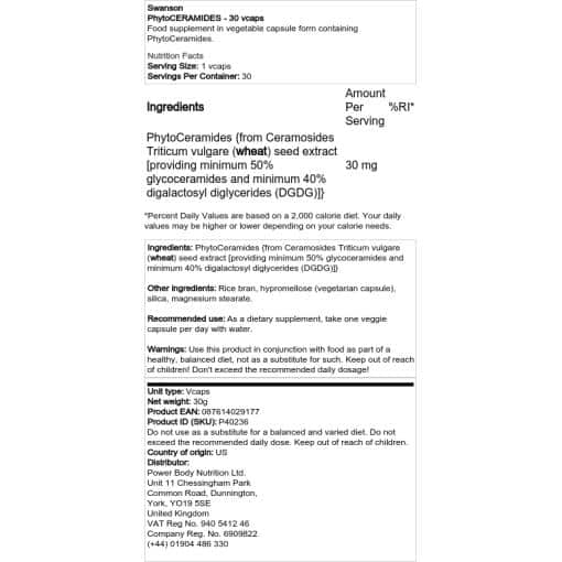 Swanson - PhytoCERAMIDES - 30 vcaps