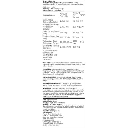 Trace Minerals - Keto Electrolyte Powder