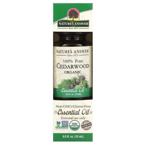 100% Pure Cedarwood Organic Essential Oil - 15 ml.