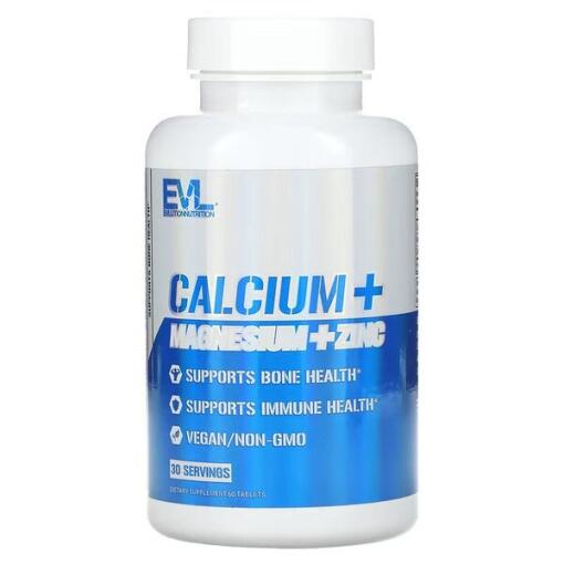 Calcium + Magnesium + Zink - 60 tabletter