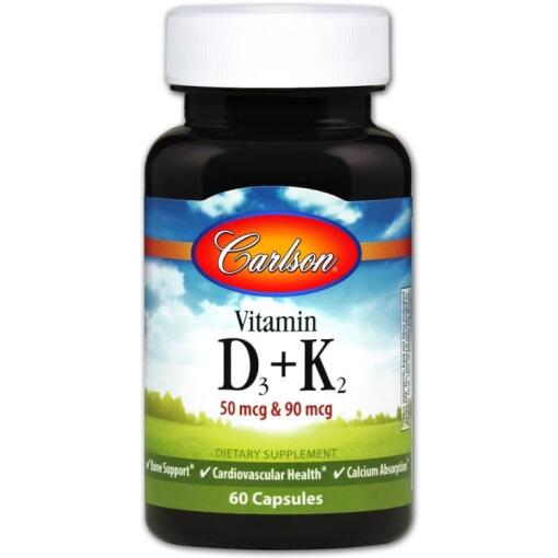 Vitamin D3 + K2 - 60 kapsler