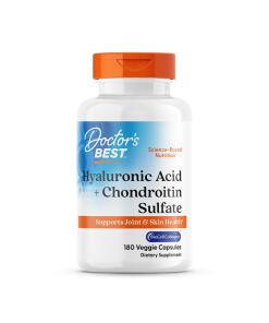 Hyaluronsyre + Chondroitinsulfat med BioCell Collagen - 180 kapsler