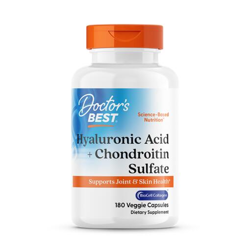 Hyaluronsyre + Chondroitinsulfat med BioCell Collagen - 180 kapsler