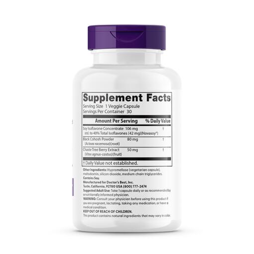 Doctor's Best - Wsparcie dla Kobiet w Okresie Menopauzy - 30 kapsułek wegetariańskich - obrazek 2