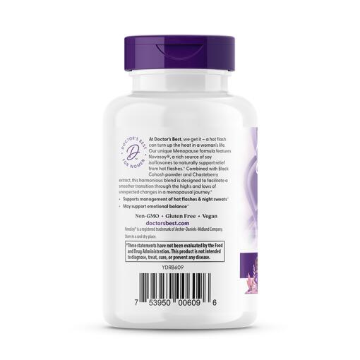 Doctor's Best - Wsparcie dla Kobiet w Okresie Menopauzy - 30 kapsułek wegetariańskich - obrazek 3