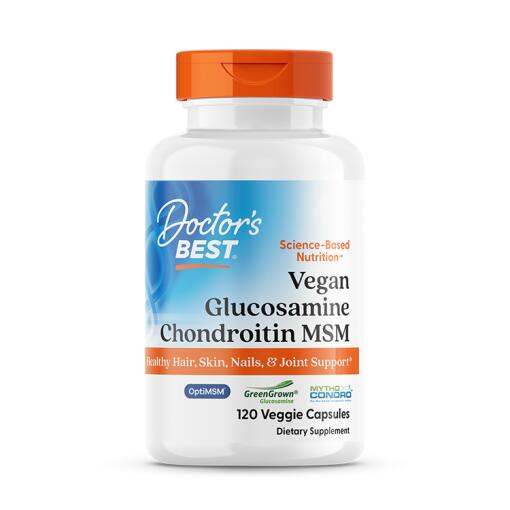 Vegansk Glucosamin & Chondroitin & MSM - 120 hættekapsler