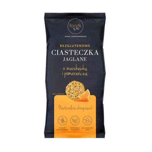 Glutenfri hirsecookies med gulerod og appelsin - 6 x 100g