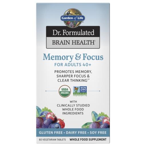 Dr. Formulated Hukommelse & Fokus for voksne 40+ - 60 vegetariske tabletter