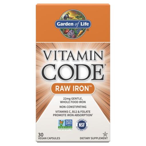 Vitamin Code Rå Jern - 30 veganske kapsler