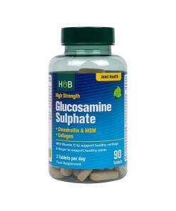 Glukosaminsulfat + Kondroitin & MSM + Kollagen - 90 tabletter