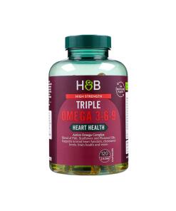 Højstyrke Triple Omega 3-6-9 - 120 kapsler