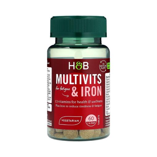Holland & Barrett - Multivitaminer og Jern - 60 tabletter (EAN 5059604689468)