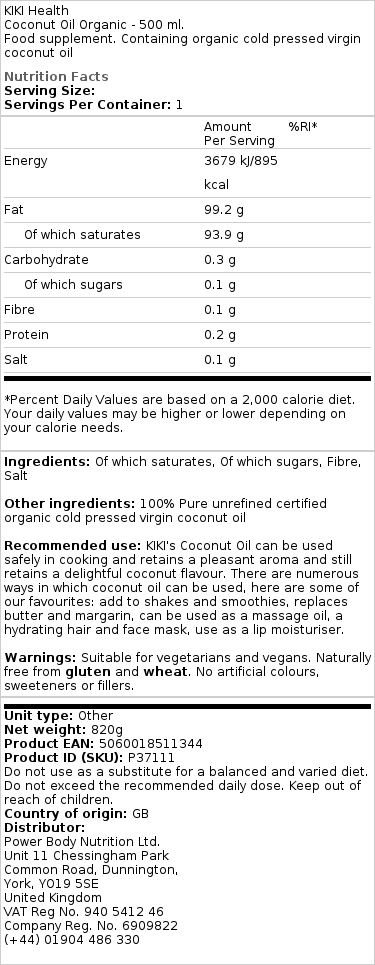 Organiczny olej kokosowy - 500 ml - obrazek 2