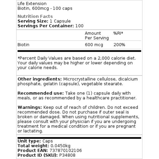 600mcg - 100 kapsler
