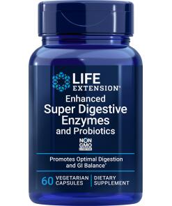 Enhanced Super Digestive Enzymer og Probiotika - 60 vcaps