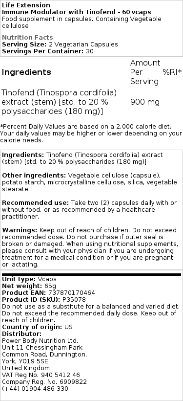 Immunomodulator z Tinofend - 60 kapsułek - obrazek 2