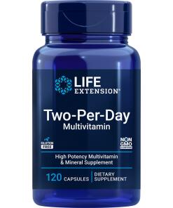 Multivitamin to gange om dagen - 120 kapsler