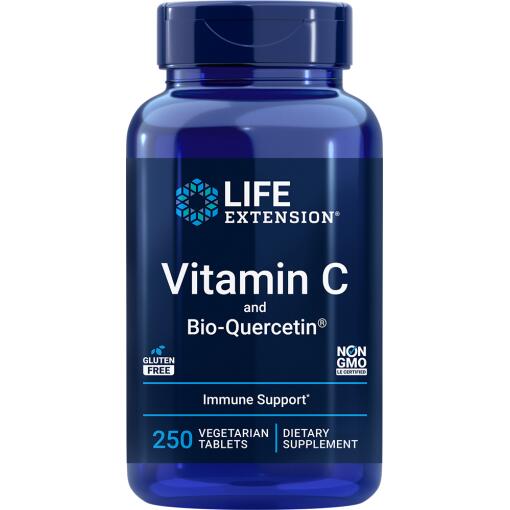 Vitamin C og Bio-Quercetin Phytosome - 250 vegetariske faner