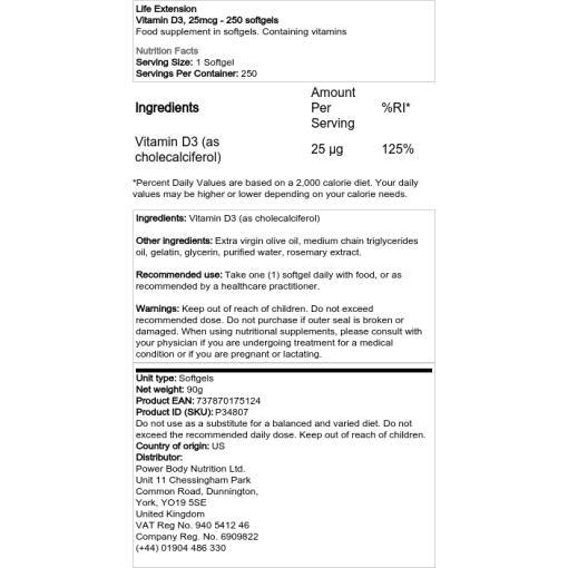 1000 IE - 250 softgels