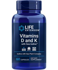 D- og K-vitaminer med havjod - 60 kapsler