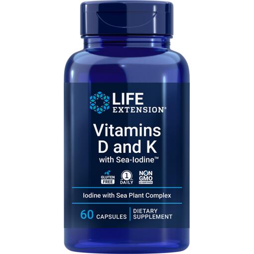 D- og K-vitaminer med havjod - 60 kapsler