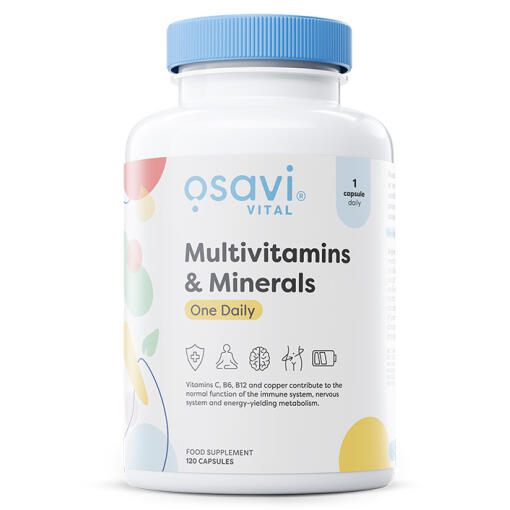 Multivitaminer & Mineraler Én Daglig - 120 kapsler