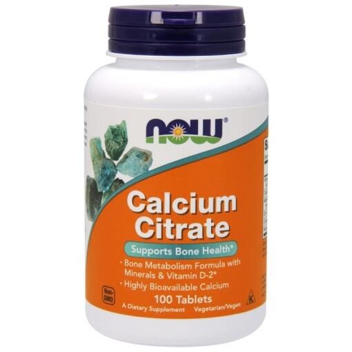 Calciumcitrat med mineraler og D-vitamin - 100 tabletter