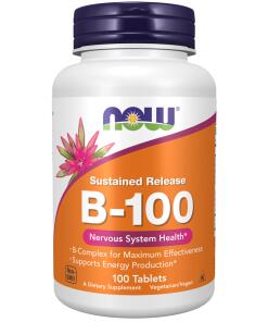 B-100-vitamin med langvarig frigivelse - 100 tabs
