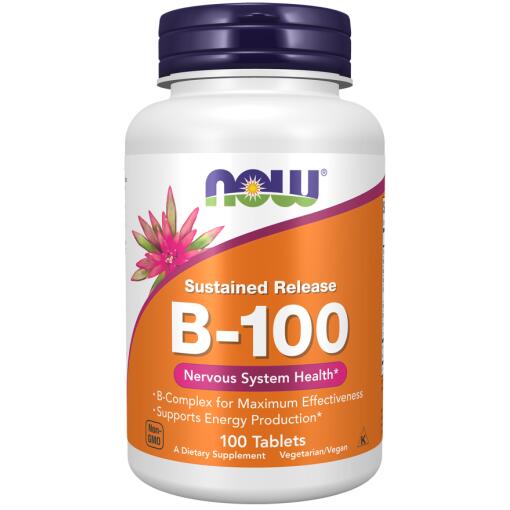 B-100-vitamin med langvarig frigivelse - 100 tabs