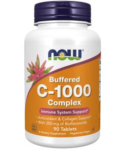 Vitamin C-1000-kompleks - Bufferet med 250 mg bioflavonoider - 90 tabletter