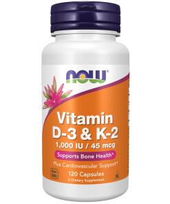 Vitamin D3 & K2 - 120 kapsler