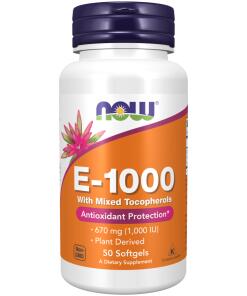Vitamin E-1000 - Naturligt (blandede tocopheroler) - 50 softgels