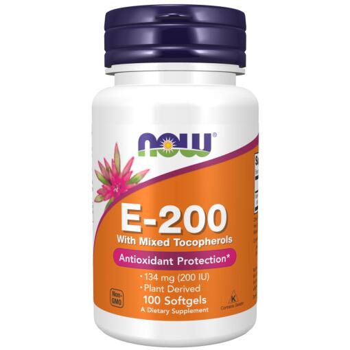 Vitamin E-200 - Naturligt (blandede tocopheroler) - 100 softgels