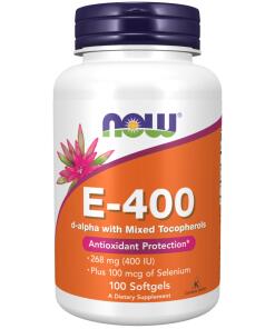 E-vitamin 400 IE med selen - 100 bløde kapsler