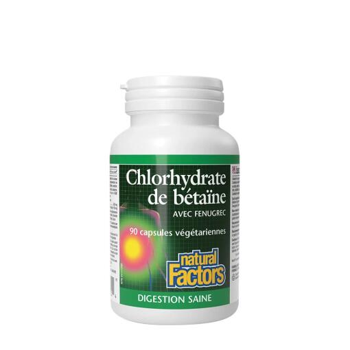 Natural Factors – Betainhydrochlorid med Fennikel 90 kapsler