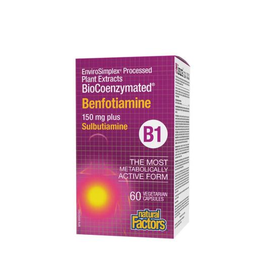 Natural Factors – BioCoenzymated Benfotiamin B1 plus Sulbutiamin 60 kapsler