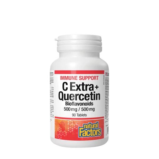 Natural Factors – C Extra + Quercetin Bioflavonoider 500 mg / 500 mg (90 tabletter)