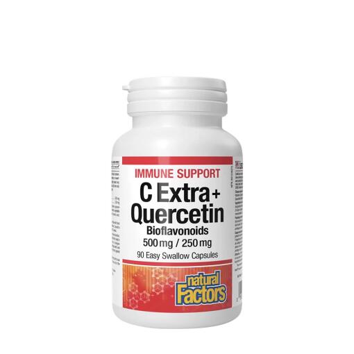 Natural Factors – C Extra + Quercetin Bioflavonoider 500 mg/250 mg (90 kapsler)