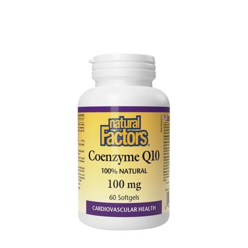Natural Factors – Coenzym Q10 100 % Naturlig 100 mg (60 Softgels)