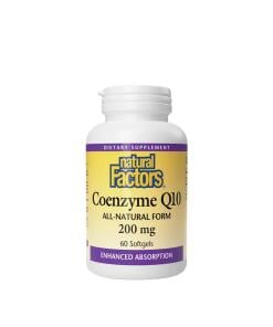Natural Factors - Koenzym Q10 100% Naturalny (60 Miękkich Kapsułek)