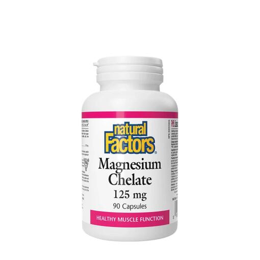 Natural Factors – Magnesium Chelate 125 mg (90 kapsler)